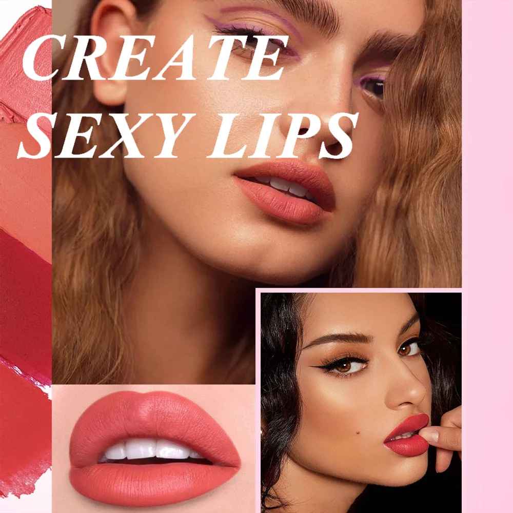 Coffret Gold Bar – 6 Rouges à Lèvres Velours Mat & Nacrés