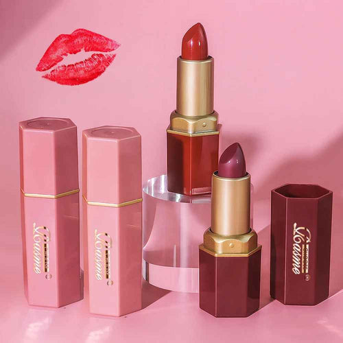 Coffret Gold Bar – 6 Rouges à Lèvres Velours Mat & Nacrés