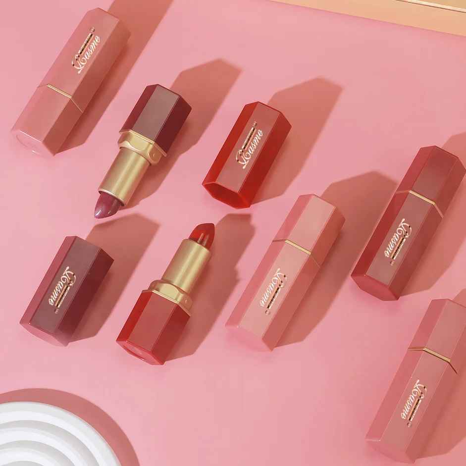 Coffret Gold Bar – 6 Rouges à Lèvres Velours Mat & Nacrés